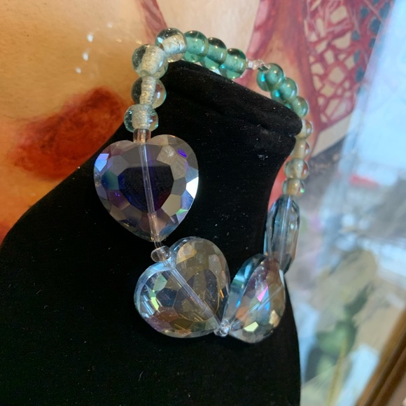 NEW SILVERITE - GLASS BEADS HANDCRAFTED BRACELET- shimmering- elegant - Picture 8 of 11